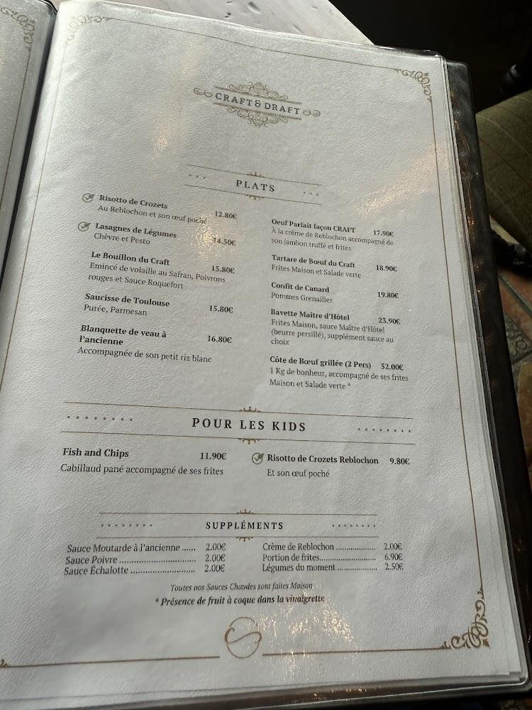 Craft and Draft - Menu Image 2